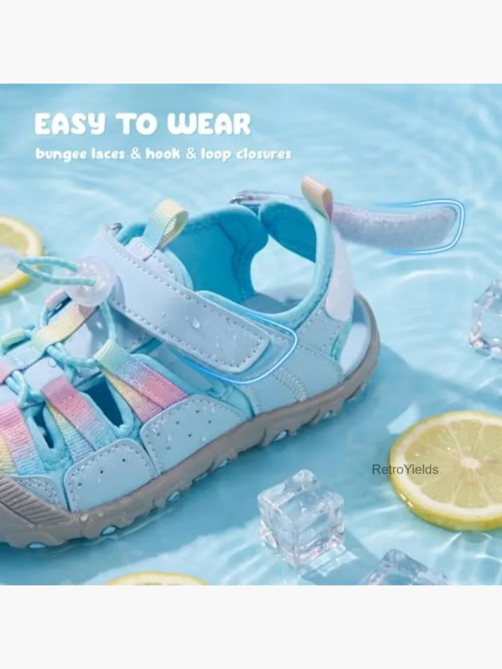 Kids Sport Sandals Closed Toe Outdoor Beach Hiking Casual Athletic Summer Shoes